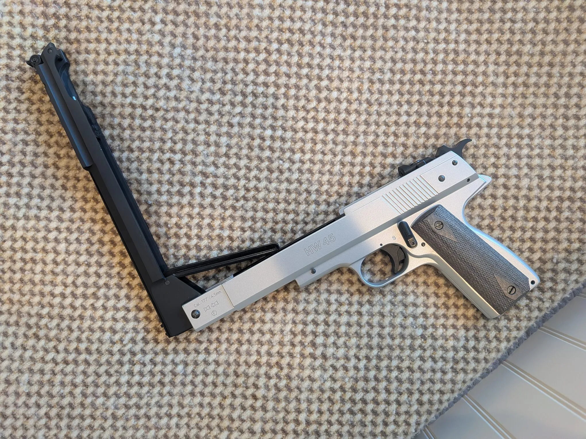 HW45 upper assembly at the first cocking position for lower power